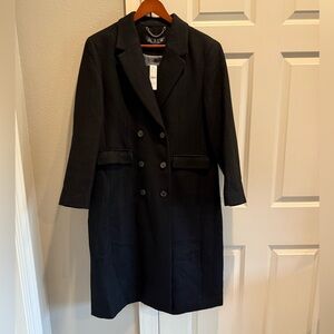 J.Crew Women’s Long Wool Black Coat